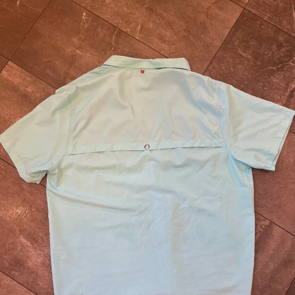 The American outdoors Men's Light Blue Short Sleeve Shirt xxl like new